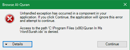 error quran in word