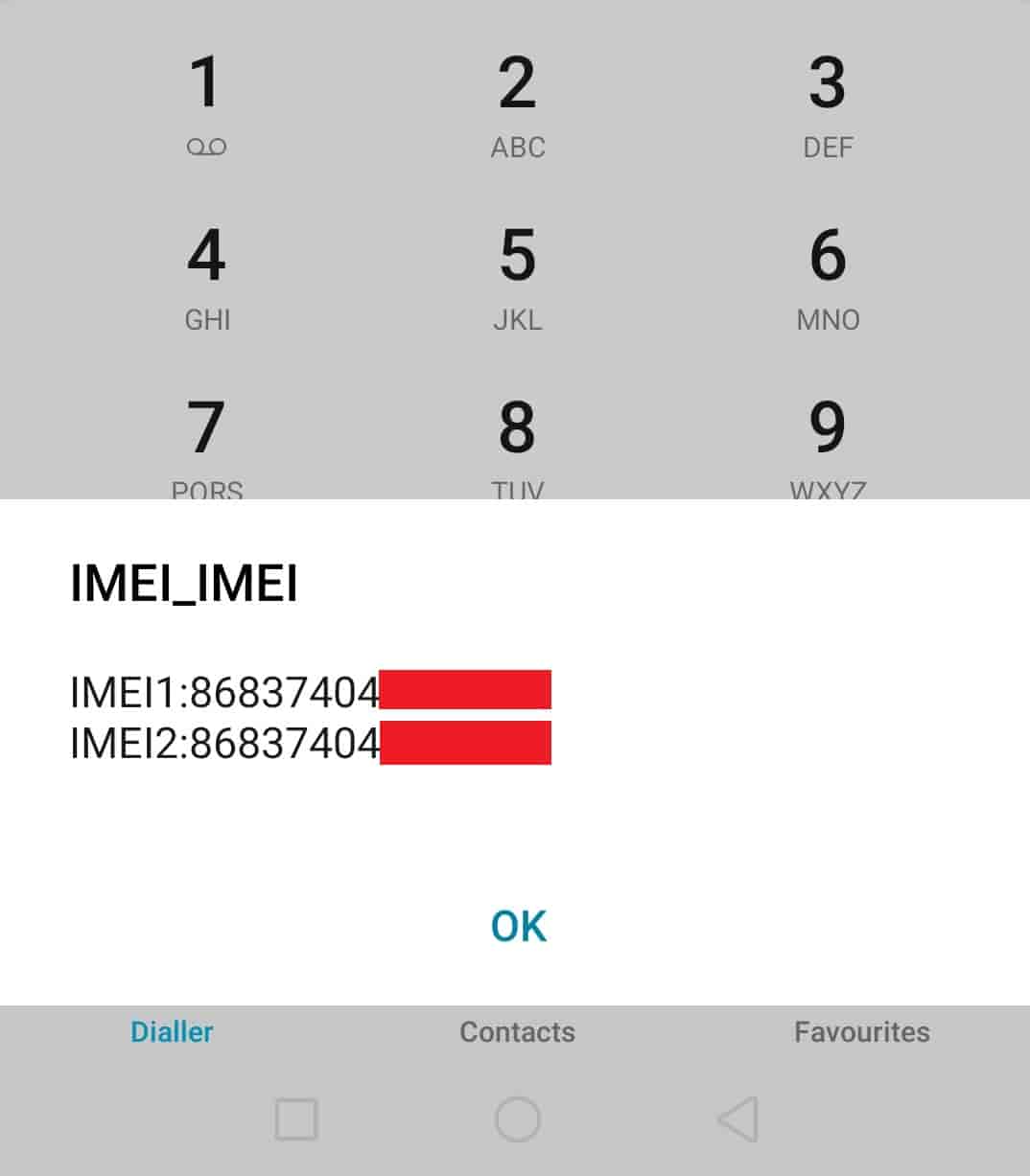 Cara Melihat Nomor IMEI Melalui Dialer atau Panggilan *#06#