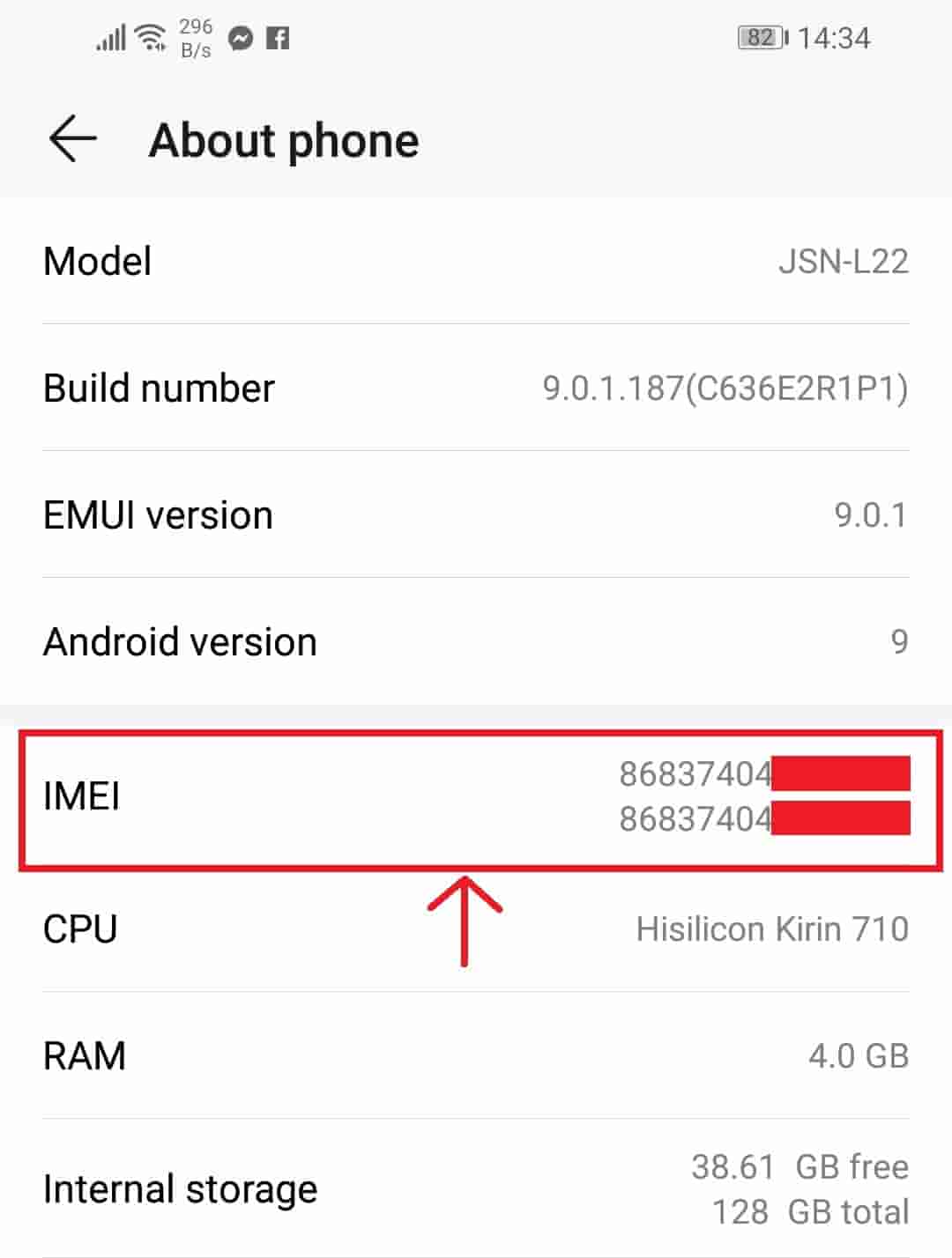 Cara Melihat Nomor IMEI Melalui Menu Settings